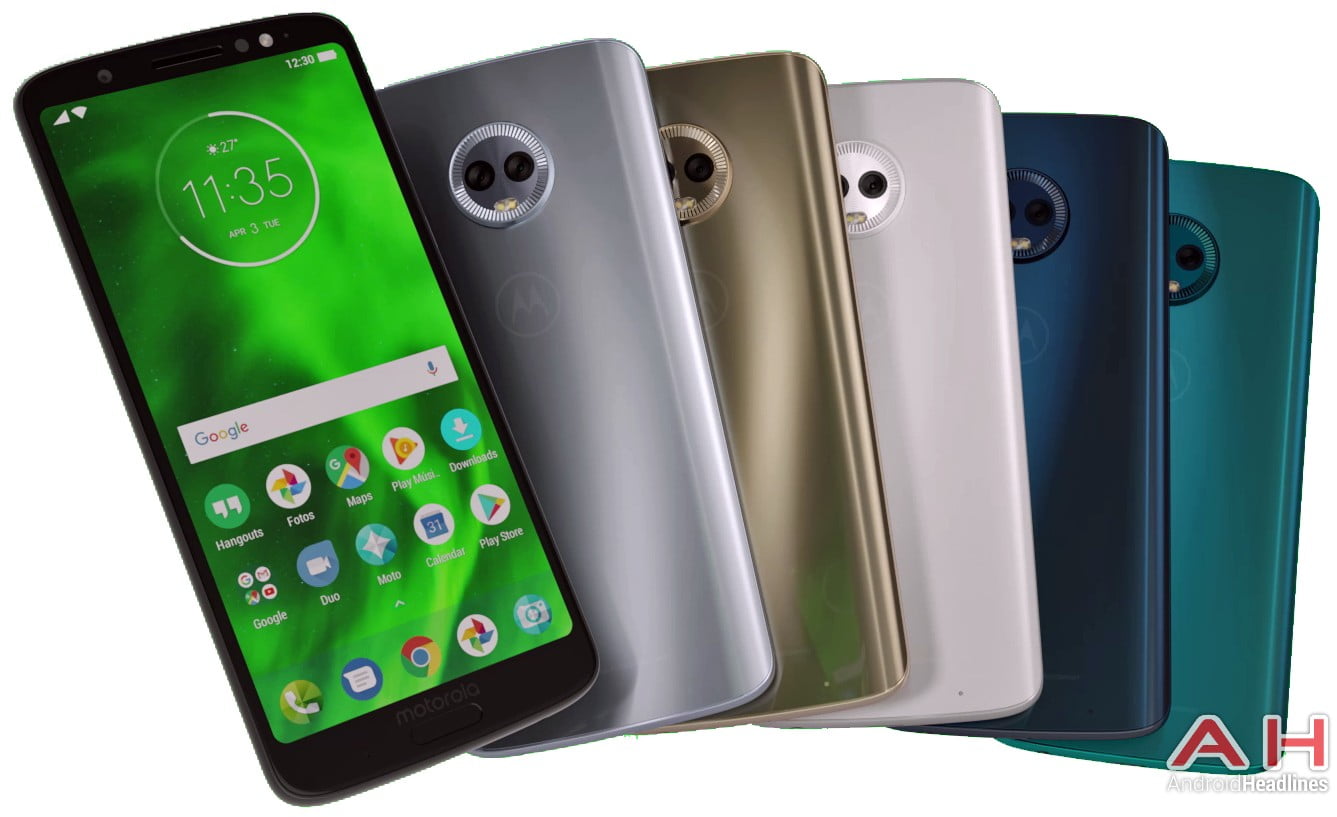This is the Moto G6 Plus in different colors