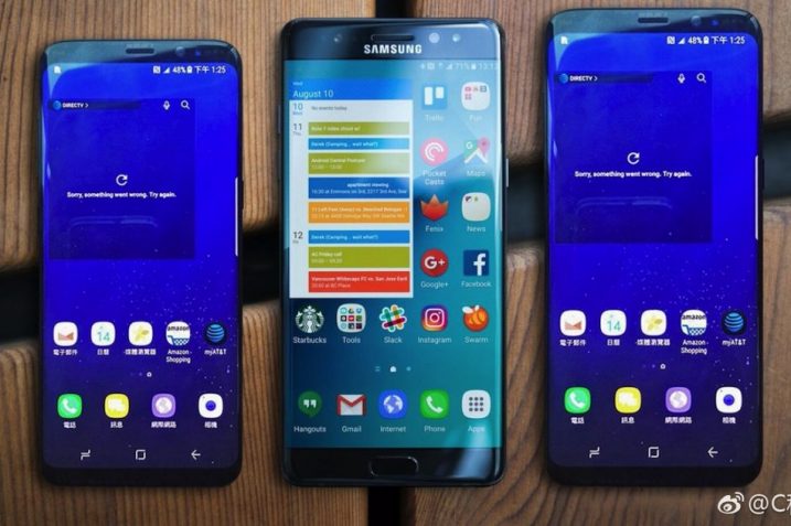 Galaxy S8 & S8 Plus next to Note 7