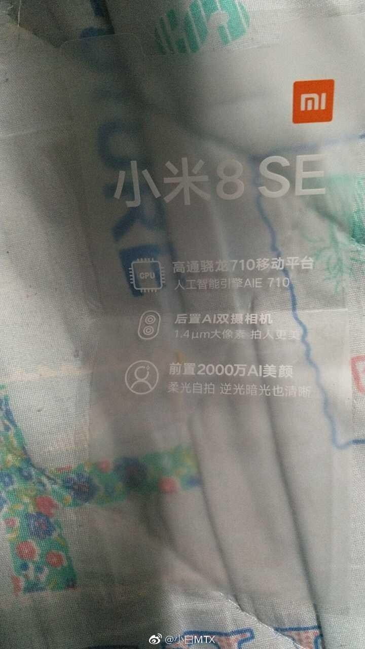 Xiaomi Mi 8 SE coming with Snapdragon 710