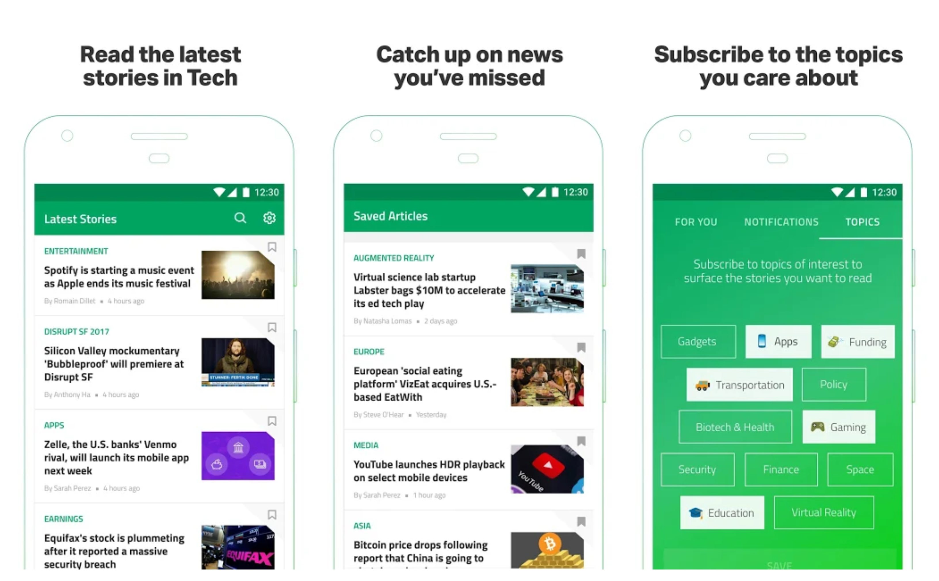 Tech Crunch Best technology news apps for android