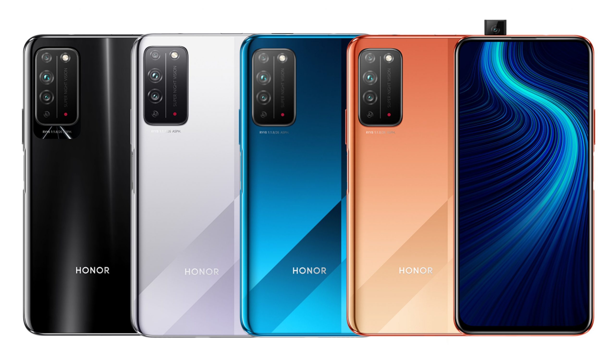 Honor X10 in four colors